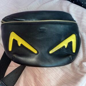 Fendi Black and Yellow Belt Bag